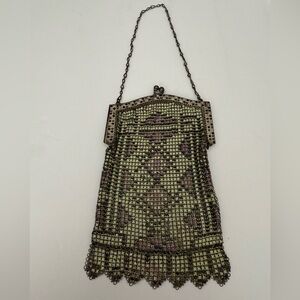 1920’s Metal & Geometric Design Enamel Mesh Bag
